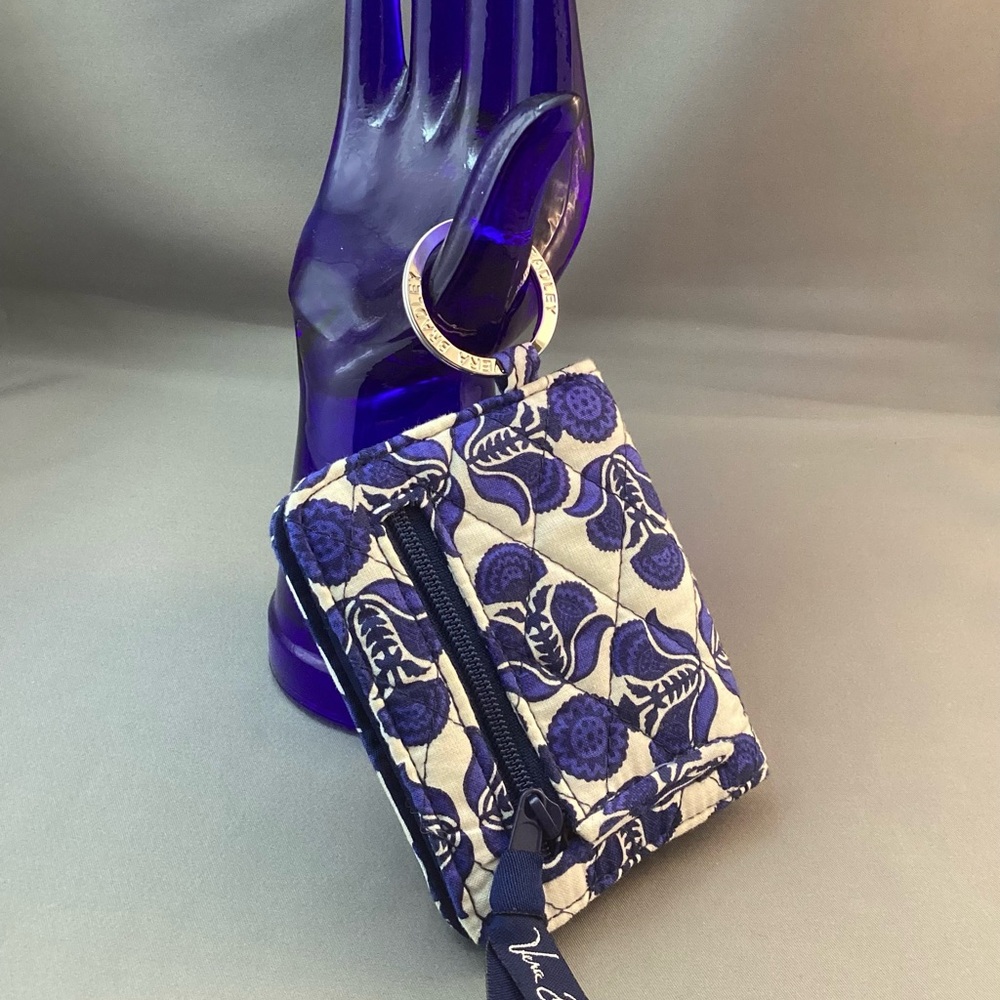 Vera Bradley blue and white coin, ID case